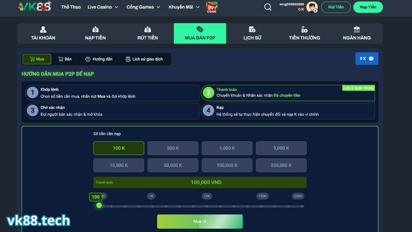 Cổng giao dịch tại VK88 an toàn và miễn phí