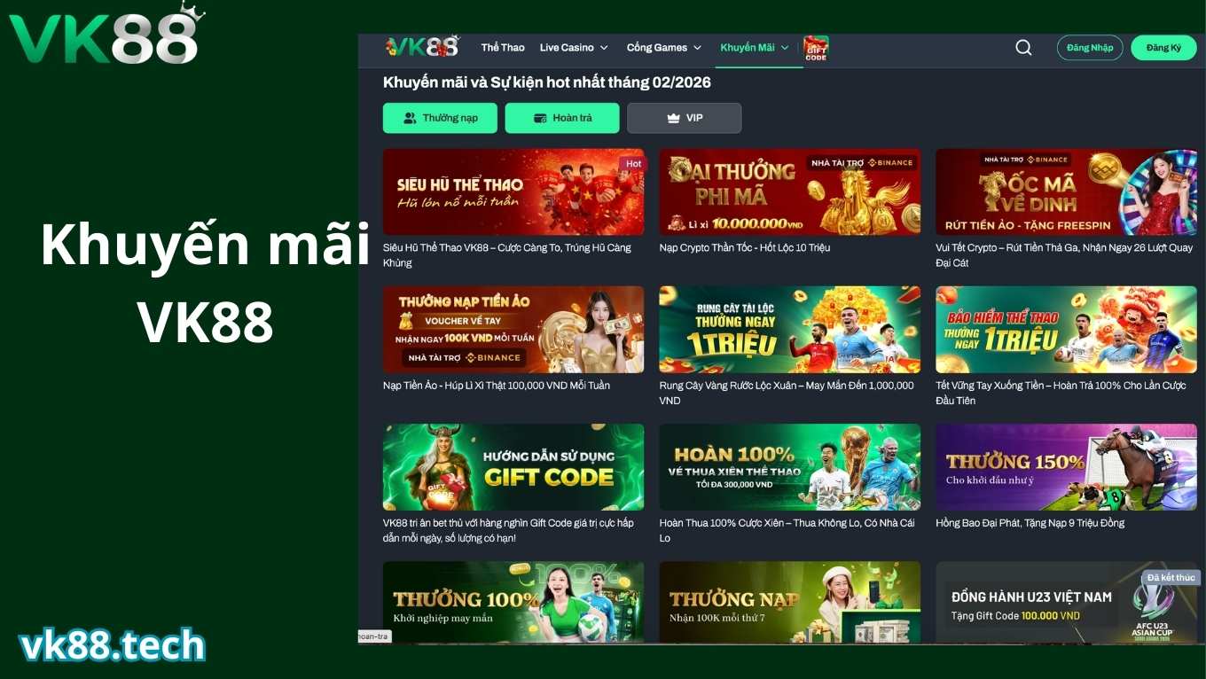 Điều kiện tham gia khuyến mãi VK88