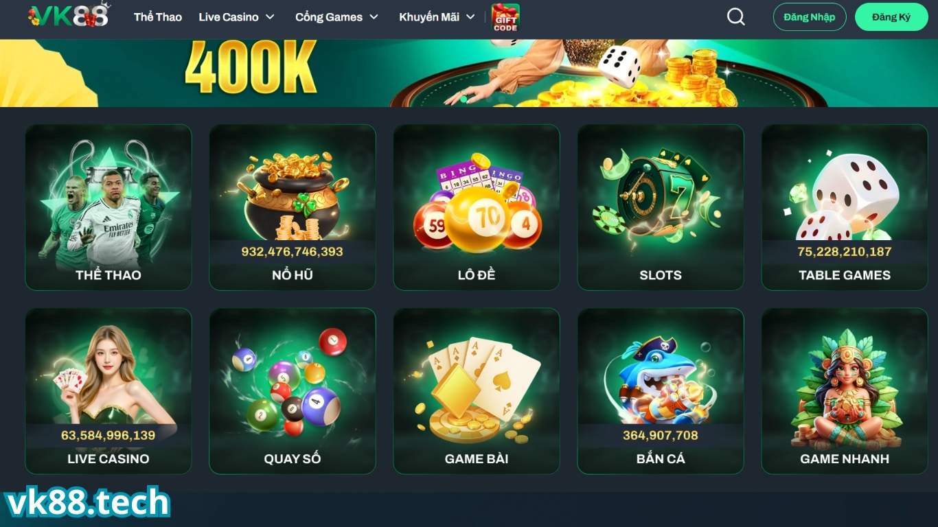 Giới thiệu hệ sinh thái cá cược tại VK88