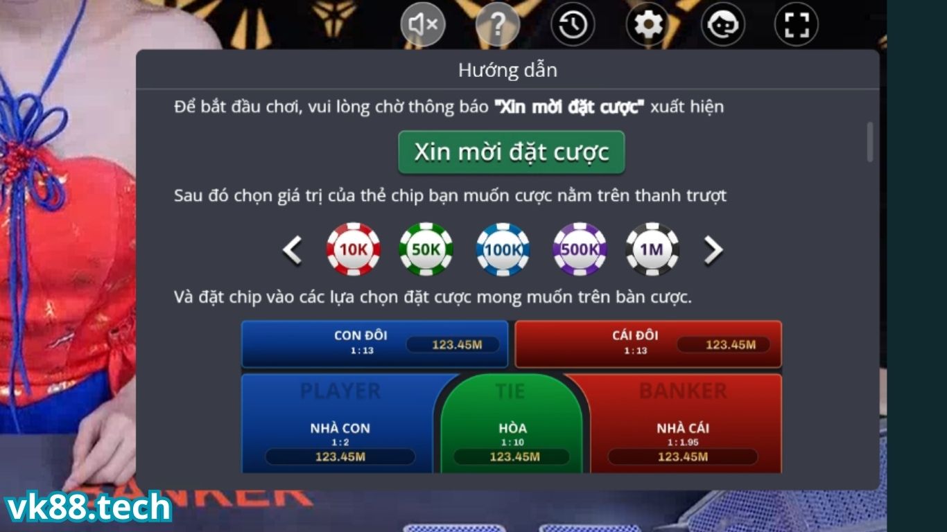 Hướng dẫn tham gia live casino VK88 chi tiết