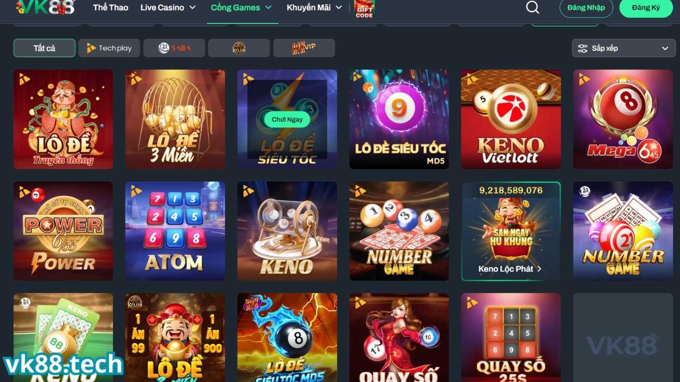 Lô đề online VK88 với nhiều thể loại chơi